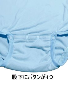 他の写真2: 大人用ロンパース襟付きフリース大きなアップリケあひる長袖/水色 XL