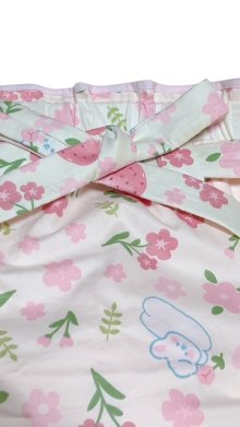 他の写真1: 大人用 おむつカバー うさぎさんとお花柄 共布腰紐付き